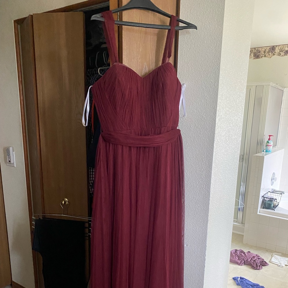 Revelry Rosalie Bridesmaid Dress in Cabernet